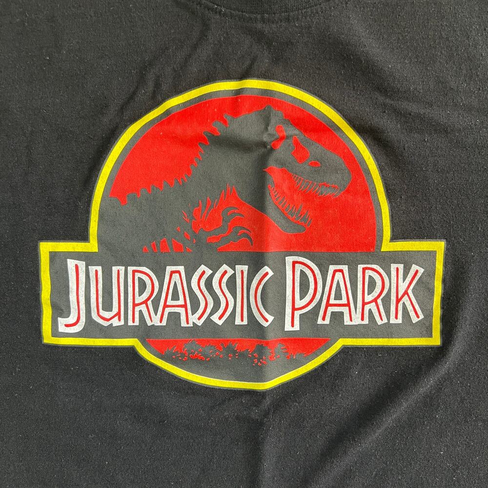 Jurassic Park Graphic T-Shirt Black XL Jurassic World Dominion Logo Tee - Picture 2 of 6